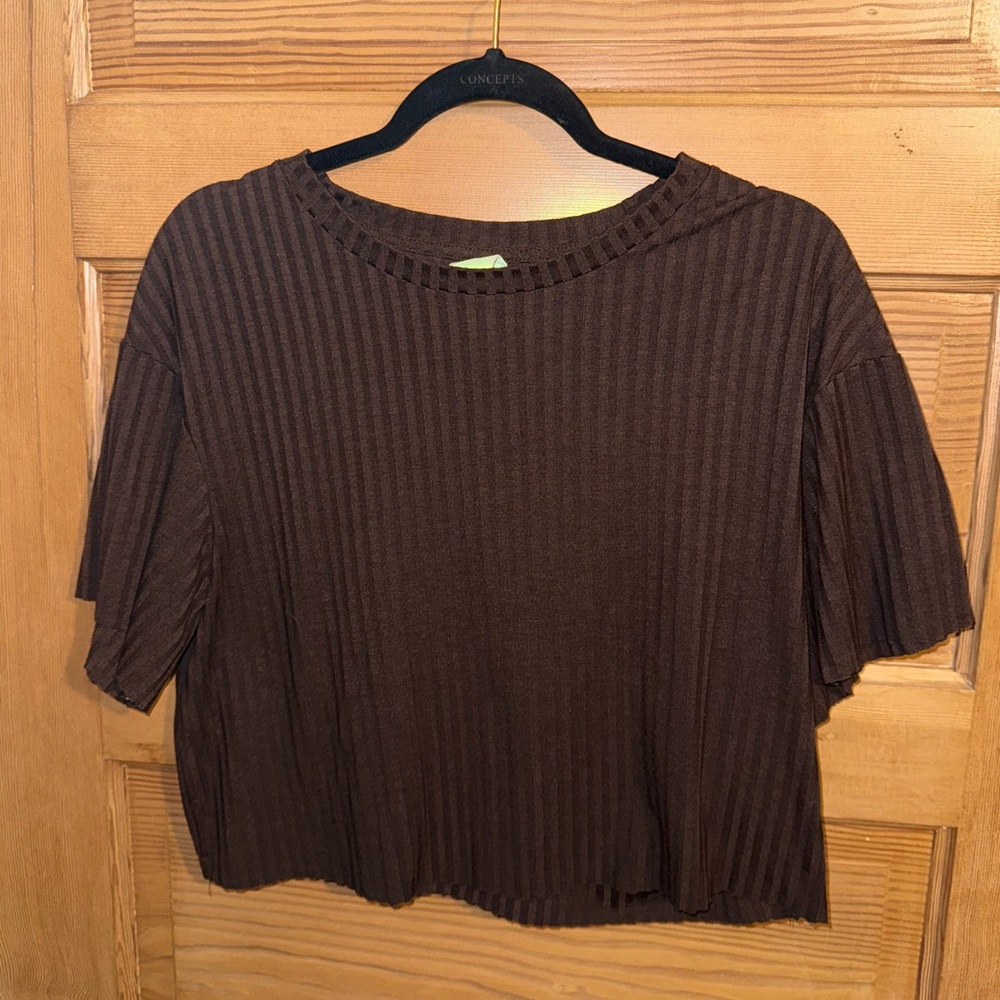 H&M Brown Ribbed Knit